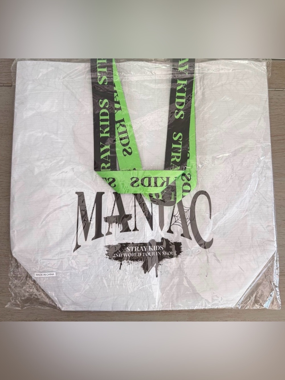 Stray Kids MANIAC 2nd World Tour Seoul REUSABLE TOTE BAG New Sealed K Pop